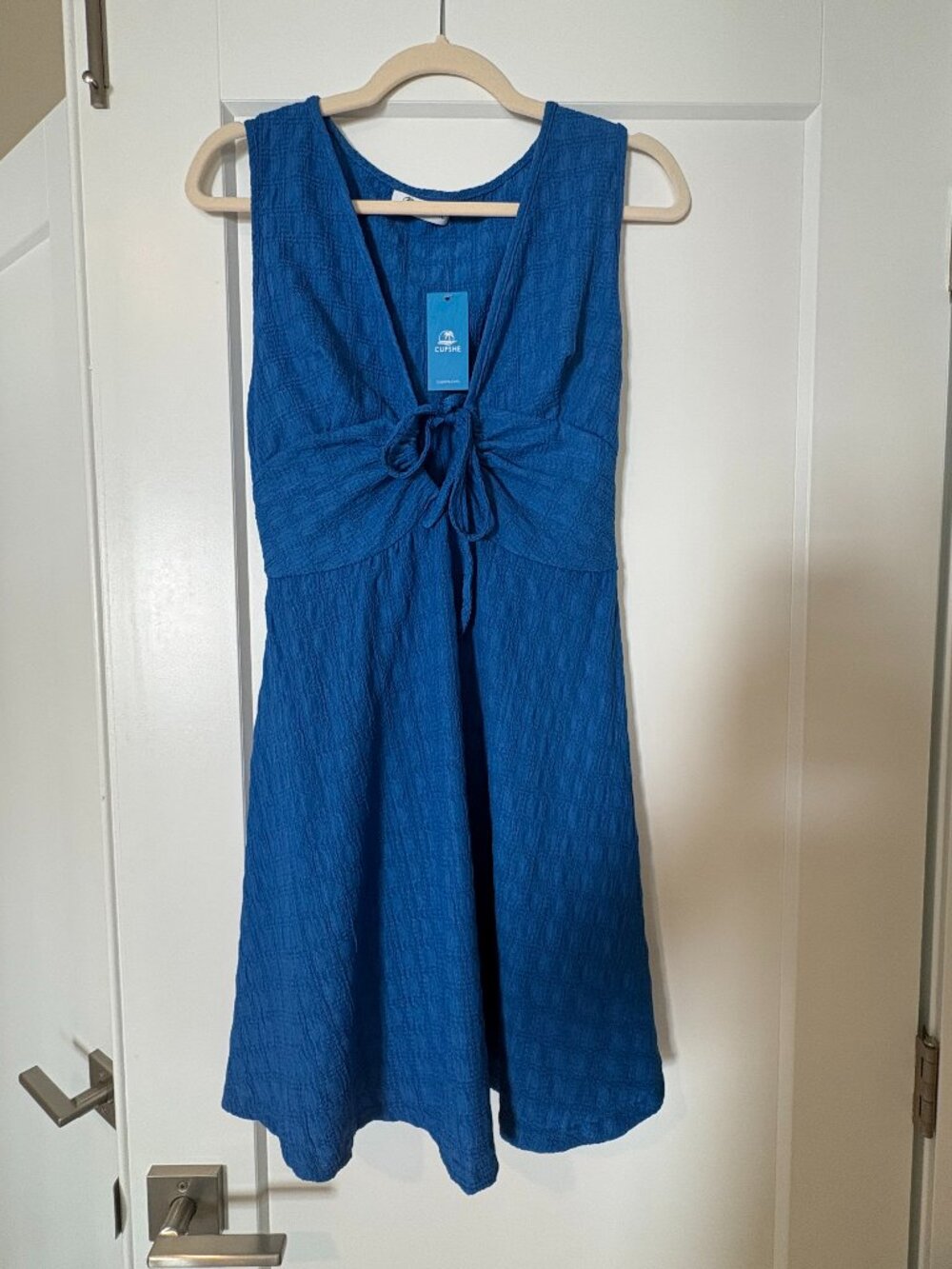 CUPSHE Getting Lost Blue Mini Dress